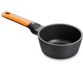 Bra - Cazo Efficient Orange 16 cm, Utensilio Cocina, Aluminio Fundido, Recubrimiento Antiadherente Teflón, Mango Ergonómico