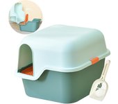 Inicio Cerrado para Gato Arenero Cubiter Arena con Pala para Mascotas Gatos 3 Colores 51x37x43 cm (Durazno) -5593DR