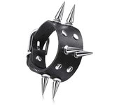 2024 New Cuff Wrap Gothic Wristband Bracelet Punk Rock Biker Wide Strap Pu Leather Bracelet Bangle Jewelry