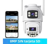 15MP 8K Three Lens Wifi Camera Outdoor Three Screens Video Surveillance Camera 2.4G/5G Night Vision Human Detection Security CAM