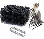 Anti-Cat with Spikes 12 piezas Anti-Cat Spikes Cat Scat Mat Plastic Cat Prickle Spike Plant Protection Strip Net Jardín al aire libre Valla Granja