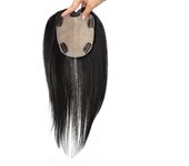 12x13cm Silk Base Human Hair Topper for Women Natural Scalp Top Straight European Hair Clip in Hairpiece Free Part Remy