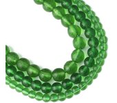 Matte Green Energy Moldavite Crystal Beads Czech Meteorite Glass Round Beads for Jewelry Making DIY Charm Bracelets 15''