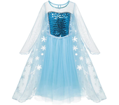 Girls Elsa Anna Dress Children Princess Carnival Dress Kids Jasmine Rapunzel Pageant Flower Disguise Cosplay Christmas Costume