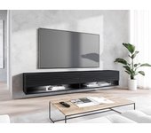 Mesa de tv Sarasota 119 , Muebles ES, LED, Negro, 180 x 30 x 33cm