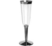 Algon - Set de 3 Copas de Cava Plásticas Reutilizables - Diseño Elegante y Duradero - Ideal para Celebraciones y Eventos al Aire Libre