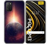 Tumundosmartphone Funda Gel Tpu para Xiaomi POCO M3 / Redmi 9T diseño Tierra Dibujos