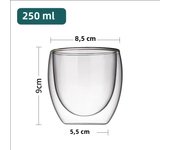 Double Bottom Wall Glass Coffee Cup Whiskey Tea Thermal Heat Resistant Cocktail Vodka Shot Wine Mug Drinkware Tumbler Set