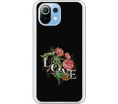 Funda compatible con Xiaomi Mi 11 Lite - tatoo rosa efecto bordado