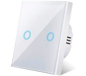 EU Touch Switch AC100-240V Led backlight Panel Tempered Crystal Glass wall Light sensory Switches 1/2/3 Gang Interruttore
