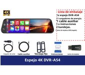 E-ACE 10” 4K Car Dvr Mirror Wireless Carplay & Android Auto Dashcam Video Recorder 1080P Rear View Camera GPS WIFI