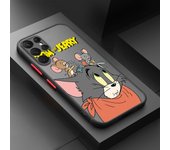 Tom and Jerry Cartoon Art For Samsung Galaxy S24 S23 S22 S21 S20 Ultra Plus FE Note 20 5G Frosted Translucent Phone Case
