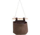 Bolsa de almacenamiento para colgar en la pared o en la puerta del hogar, organizador apilable para guardarropa, contenedor para artículos diversos, bolsillos para revistas, suministros para el dormitorio (color: marrón 1)