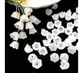 200pcs Transparent Acrylic Beads Tulip Flower Lily of The Valley for Jewelry Making DIY Bracelet Necklace