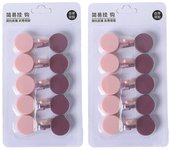 10 piezas Punch Free Hooks Ganchos de Cocina autoadhesivos Percha de pared Gancho decorative simple Dark Pink y Pink Claro