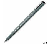 Rotuladores Staedtler Pigment Line Negro (10 Unidades)