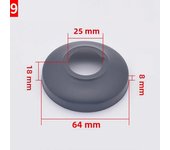2PCS Black Stainless Steel Water Pipe Wall Covers Shower Chrome Finish Faucet Decorative Cover Kitchen Bathroom Accessories