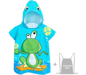 Toalla de Playa Infantil con Capucha  Toalla de Baño Poncho Toalla Poncho Surf para Niñas Niños de 2 a 8 años