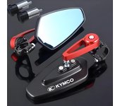 For KYMCO Xciting 250 300 400 AK550 CT250 CT300 1 Pair Motorcycle Rearview Mirrors Universal Scooter Bar End Handlebar Mirror