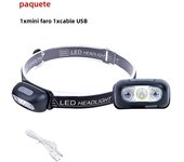 Mini Headlamp USB Rechargeable Head Light with Wave Sensor Flashlight Outdoor Lighting Lamp for Camping Hiking Emergency Usage