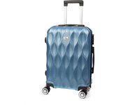 DAM Maleta de cabina Trolley en material ligero de ABS de alta resistencia. Cerradura numérica y 4 ruedas dobles extraíbles y giratorias 360°.  37x24x56Cm