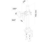 Soporte de Escritorio para Monitor Neomounts FPMA-D965 10-30 12KG - Ajuste de Altura