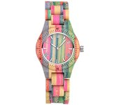 Relojes de madera para mujer, reloj de pulsera de madera, clásico, analógico, movimiento de cuarzo, pulsera clásica