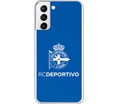 Funda original compatible con Samsung Galaxy S21 Plus - S30 Plus - RC Deportivo Escudo blanco fondo azul