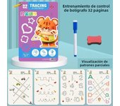 Magical Montessori Tracing Workbook Reusable Pen Control and Tracing Book for Kids Calligraphy and Drawing Educational Toys
