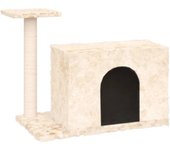 Rascador para Gatos con postes de isal gris Claro 132 cm