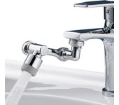 Grifo de extensión giratorio multifuncional, extensión de grifo de latón de 1080°, ahorro de agua para adaptador de grifo, cabezal