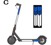 Scooter Sticker Reflective PVC Scooter Decal Waterproof Night Riding Warning Strip for Xiaomi Mijia M365