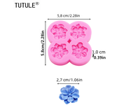 DIY rose flower Sunflowers Chrysanthemums Keychain Earrings Silicone Mold Clay epoxy resin Accessories Mould Chocolate Molds