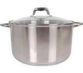 Quttin - OLLA DE ACERO APTA PARA INDUCCIÓN 32CM CON TAPA COLECCIÓN NEW CAESAR - Olla de Acero Inoxidable para Cocina Inducción - Olla Acero Alta Durabilidad y Resistencia al Calor - Olla Diseño Ergonómico - Olla Acero Compatible Todo Tipo de Cocinas