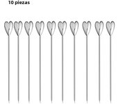 Stainless Steel Cocktail Picks, Fruit Sticks,Toothpicks for Party Bar, Drink Stirring Sticks, Martini Picks, Party Tools