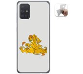 Tumundosmartphone Funda Gel Tpu para Samsung Galaxy A71 5G diseño Leones Dibujos
