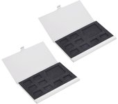 2X 9 Micro-SD/SD Memory Card Storage Holder Box Protector Metal Cases 8 TF&1 SD
