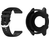 Case+Strap Compatible for Garmin 255, 22mm Silicone Replacement Bands and Soft Silicone Protective Case for smartwatch