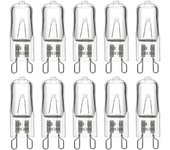 G9 Halogen Bulb 28W 230V, 370LM 2700K Warm White Dimmable, G9 Capsule Bulbs,Pack of 10