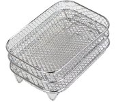 Air Fryer Rack for Ninja Dual Air Fryer, 3-Layer Food Dehydrator Rack Toast Rack Grill Air Fryer Accessories