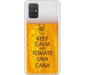 Funda original compatible con Samsung Galaxy A71 - Keep calm and tomate una caña