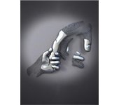 Metal Figure Statue Posters Print Modern Lovers Sculpture Canvas Painting Wall Art Wall Pictures for Room Home Decoration