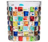 Vasos de beber de colores, Vasos de agua de colores pintados a mano, Tazas de cristal de whisky multicolor agua Glasse
