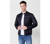 Koroshi Chaqueta acolchada con Cuello redondo y con Cierre delantero con cremallera color Negro para Hombre