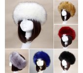 Women Thick Fluffy Plush Hat Winter Warm Soft Skiing Headband Ear Head Warmer