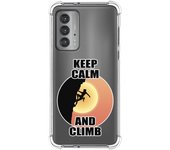 Funda Silicona Antigolpes para Motorola Edge 20 diseño Mujer Escalada Dibujos