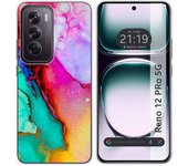 Tumundosmartphone Funda Silicona para Oppo Reno 12 Pro 5G diseño Mármol 15 Dibujos
