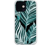 Funda compatible con iPhone 13 Mini - Be Unique Funda Gel helechos fondo negro