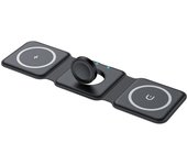 Cargador inalámbrico 3 en 1 de 15 W, estación de carga magnética rápida y plegable para iPhone 14 Pro Max/14/13/12/12 Pro/SE/11/XS, Samsung Galaxy, iWatch, AirPods Pro 2