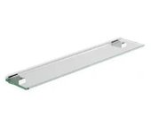 Unisan Alexa estante de 60 cm en cristal acrílico y latón con acabado cromo